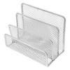 STOBOK 5-Piece Metal Desk File Organizer with Three Compartments, Book Stand and Document Holder view 4