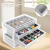 90-Compartment Rock Display Case for Kids, Acrylic Crystal Storage Box with 5 Drawers view 3