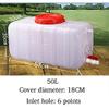 ZfgG Outdoor Water Storage Tank, Food-Grade Rectangular Rainwater Collection Tank with Lid, Faucet, and Handle view 2