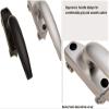 JNHGSHUAISDF Window Lock and Handle, Door and Window Hardware, Zinc Alloy, Gray view 3