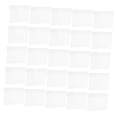 PVC Price Tag Label Holders, 120 pcs, for Wire Shelving
