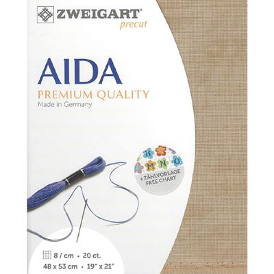 AIDA 20 ct Extra Fine Aida 3326, Color 3009 Vintage, 48 x 53 cm