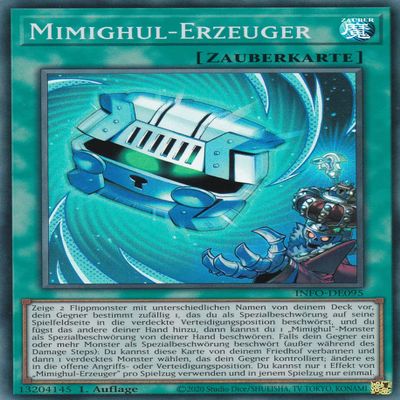 INFO-DE095 - Mimighoul Maker - Super Rare - German - 1st Edition - The Infinite Forbidden - with LMS Trading Fieldcenter Card - Yu-Gi-Oh!
