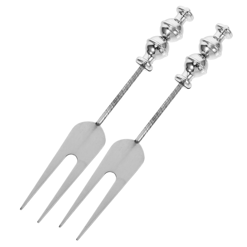 ULTECHNOVO Stainless Steel Fruit Forks with Beads