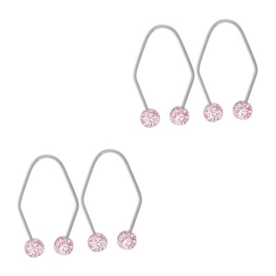 FRCOLOR 4-Piece Face Dimple Trainers, Cheek and Jawline Shapers, Purple Stainless Steel Clips