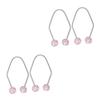 FRCOLOR 4-Piece Face Dimple Trainers, Cheek and Jawline Shapers, Purple Stainless Steel Clips view 1