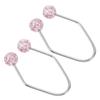 FRCOLOR 4-Piece Face Dimple Trainers, Cheek and Jawline Shapers, Purple Stainless Steel Clips view 3