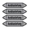 Stickers: 300 x 45 mm, 4 pcs – Group 3 Air – Pipe Identification – DIN 2403 – German – Blow-Off Line view 1