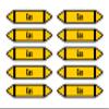 Stickers: 100 x 15 mm, 10 pcs - Group 5 Non-Flammable Gases - DIN 2403 - German - Gas view 1