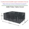 HNYDM Waterproof Patio Furniture Cover, 220 x 220 x 85 cm, 420D Oxford Fabric view 2