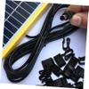 Solar Cable Clips, 50-Piece, Black Plastic, for Photovoltaic Modules view 4