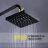 Luxury Gold and Black Shower Set, Bathroom Fixtures, Black Shower Faucet, Rainfall Shower Panel, Aluminum view 2