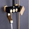 Luxury Gold and Black Shower Set, Bathroom Fixtures, Black Shower Faucet, Rainfall Shower Panel, Aluminum view 4