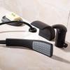 Black 3-Hole Bathtub Faucet with Hand Shower and Waterfall Spout view 4