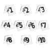 SOLUSTRE Double-Sided Table Number Signs, Triangular, Reusable view 1