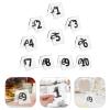 SOLUSTRE Double-Sided Table Number Signs, Triangular, Reusable view 4