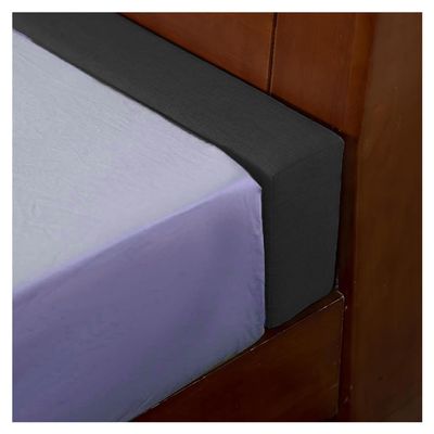 Mattress Gap Filler Pillow for Bed and Headboard, Black, 150 x 15 x 20 cm (59 x 6 x 8 in)