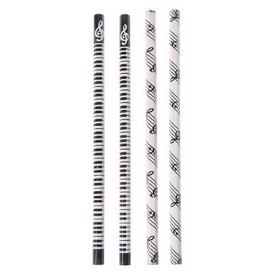 4 Music Note Pencils, HB, Standard Pencils for School and Students