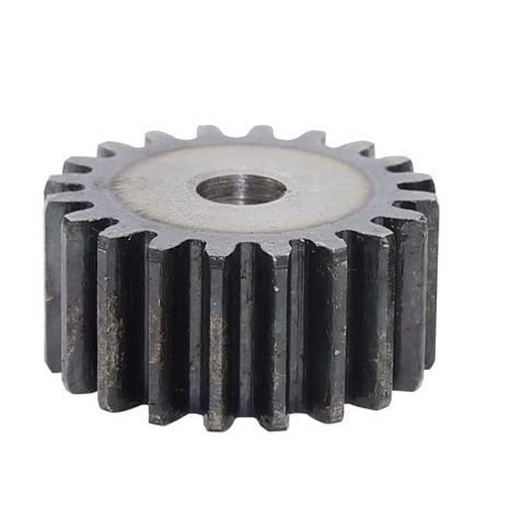 2M 13-Tooth Spur Gear, Bore, Low-Carbon Steel, Without Step