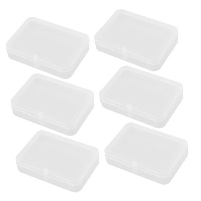 6 Transparent Plastic Storage Boxes for Poker Cards