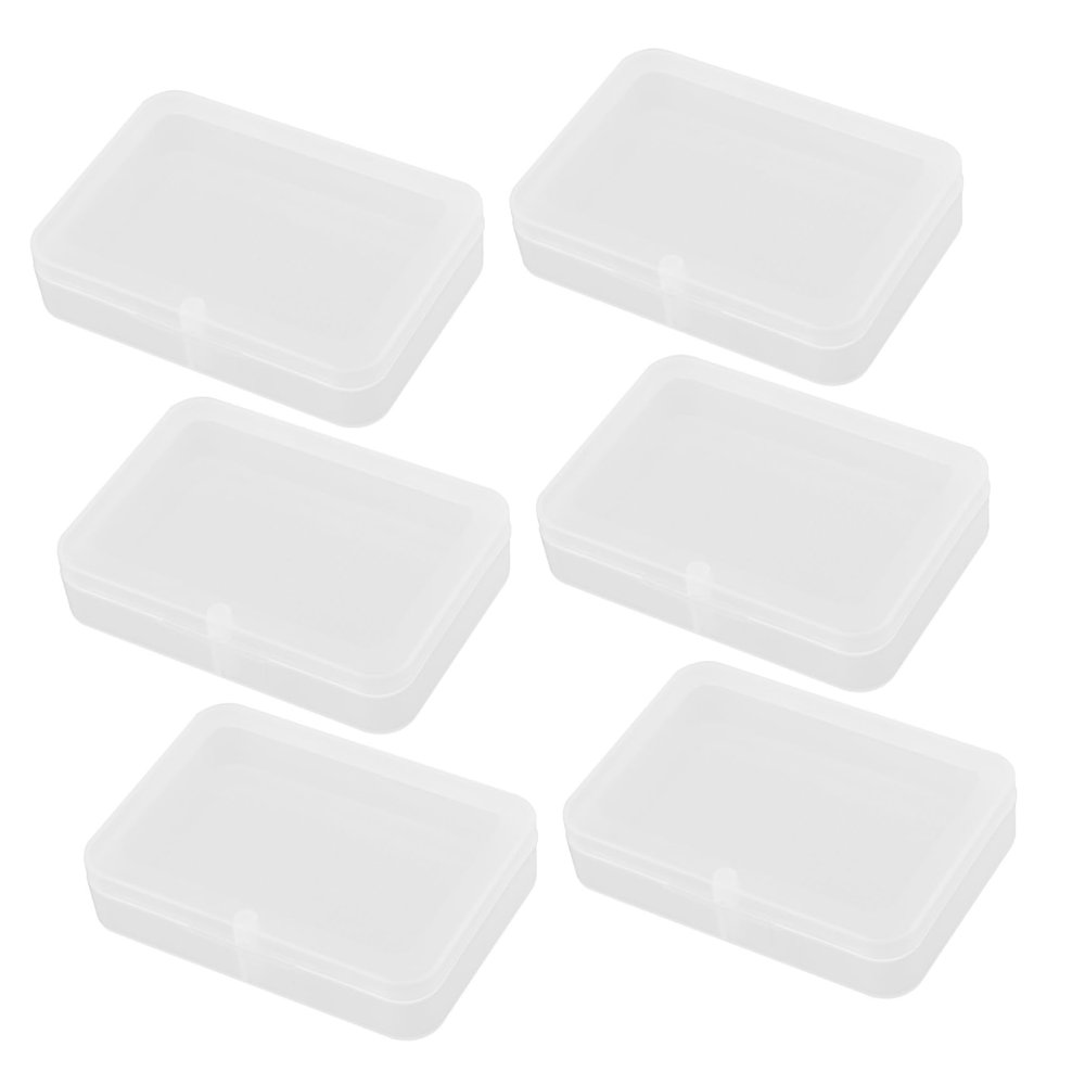 6 Transparent Plastic Storage Boxes for Poker Cards