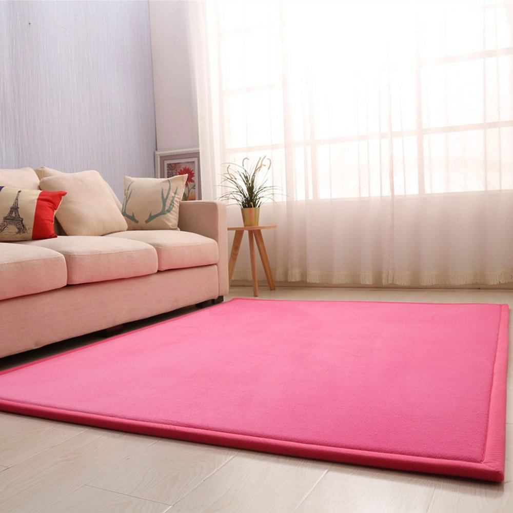 Soft Coral Velvet Play Mat for Kids
