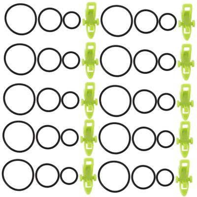 Anneome Fishing Hook Holders, 10-Piece Set, Hooks with Plastic Rings for Securing Bait on Fishing Rods
