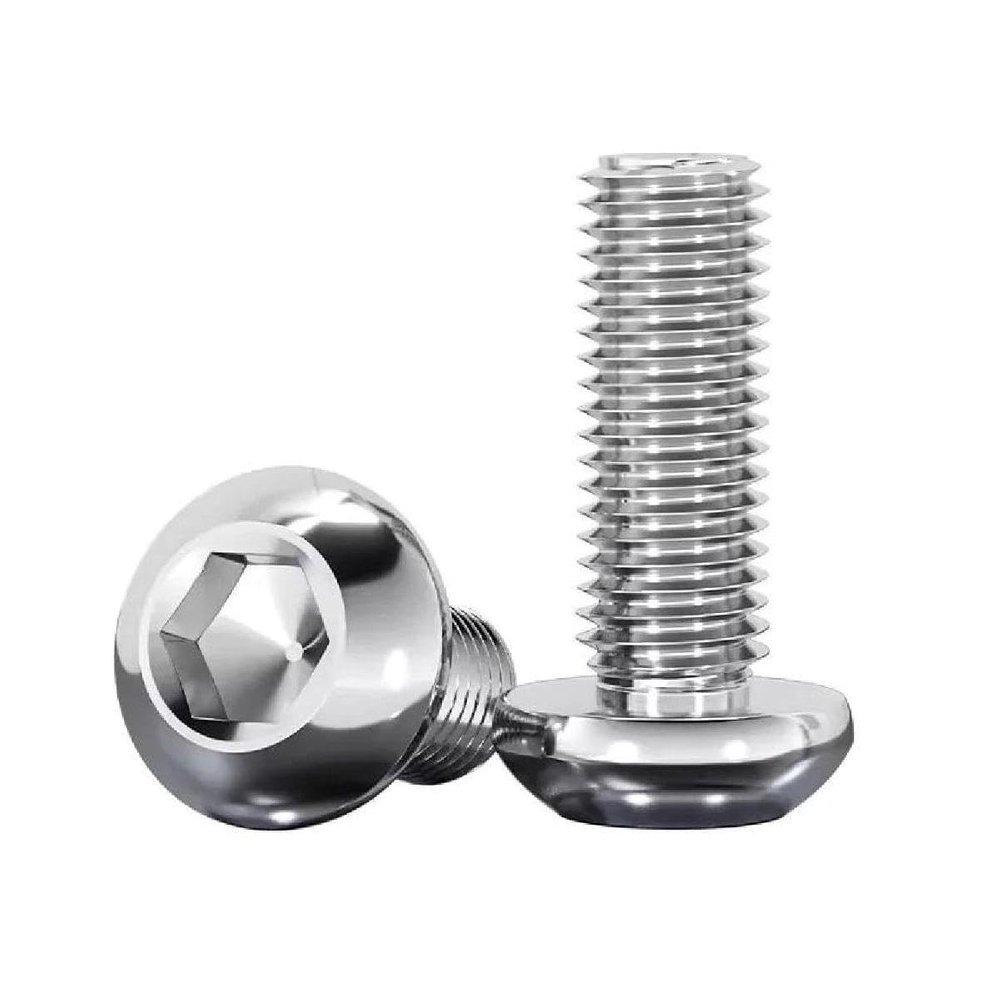 M6 x 8/10/40/60/65/70/75/80/85/90/95/100 mm Button-Head Stainless Steel Hex Socket Screws, 10 pcs, 10 pcs, M6 x 12 mm