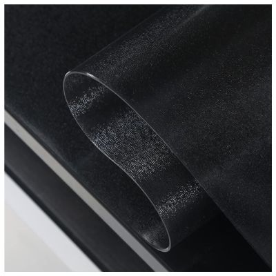 Matte Black PVC Table Protector, 65 x 80 cm, 3 mm Thick