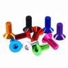 10-Pack Flat Aluminum Hex Socket Countersunk Screws, M4/M5/M6, 8–25 mm, Green, M5 × 10 mm view 3