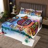Bible Verse Christian Quotes Bedspread, Green Rainbow Tie-Dye, Watercolor Butterfly Floral Design, 2 Pillowcases view 1