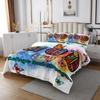 Bible Verse Christian Quotes Bedspread, Green Rainbow Tie-Dye, Watercolor Butterfly Floral Design, 2 Pillowcases view 2