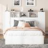 NIUAWASA White Platform Bed with Headboard and Multiple Storage Compartments, Simple Design and Sturdy Construction—Mattress Not Included view 2