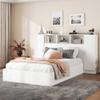 NIUAWASA White Platform Bed with Headboard and Multiple Storage Compartments, Simple Design and Sturdy Construction—Mattress Not Included view 3