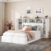 NIUAWASA White Platform Bed with Headboard and Multiple Storage Compartments, Simple Design and Sturdy Construction—Mattress Not Included view 4