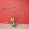 Vintage Brass Long-Tail Zodiac Mouse Statue view 3
