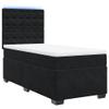 vidaXL Box Spring Bed with Mattress Black 80x200 cm Velvet view 1