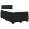 vidaXL Box Spring Bed with Mattress Black 120 x 190 cm Velvet view 1