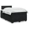 vidaXL Box Spring Bed with Mattress Black 120 x 190 cm Velvet view 3