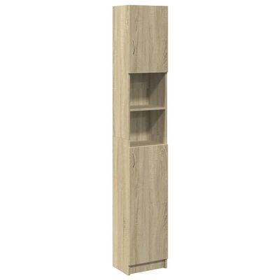 vidaXL Bathroom Cabinet Sonoma Oak 32 x 25.5 x 190 cm Engineered Wood