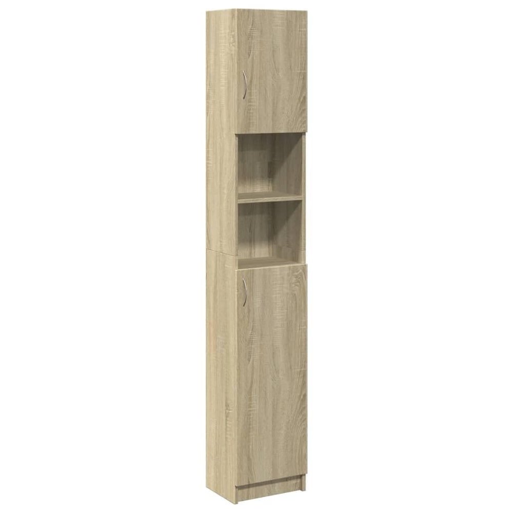 vidaXL Bathroom Cabinet Sonoma Oak 32 x 25.5 x 190 cm Engineered Wood