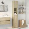 vidaXL Bathroom Cabinet Sonoma Oak 32 x 25.5 x 190 cm Engineered Wood view 2