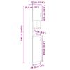 vidaXL Bathroom Cabinet Sonoma Oak 32 x 25.5 x 190 cm Engineered Wood view 3