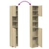 vidaXL Bathroom Cabinet Sonoma Oak 32 x 25.5 x 190 cm Engineered Wood view 4