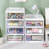 YOUNAFEN Stackable Desktop Storage Box with Drawers, White view 4
