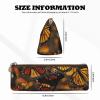 ULKMFFCF Triangular Pencil Case with Monarch Butterfly Design view 4