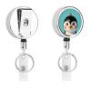 Retractable Penguin Badge Reel with Alligator Clip view 1