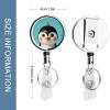 Retractable Penguin Badge Reel with Alligator Clip view 2