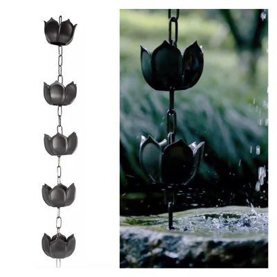 ABS Rain Chain for Gutters with Metal Links, 1.5 m/5 ft