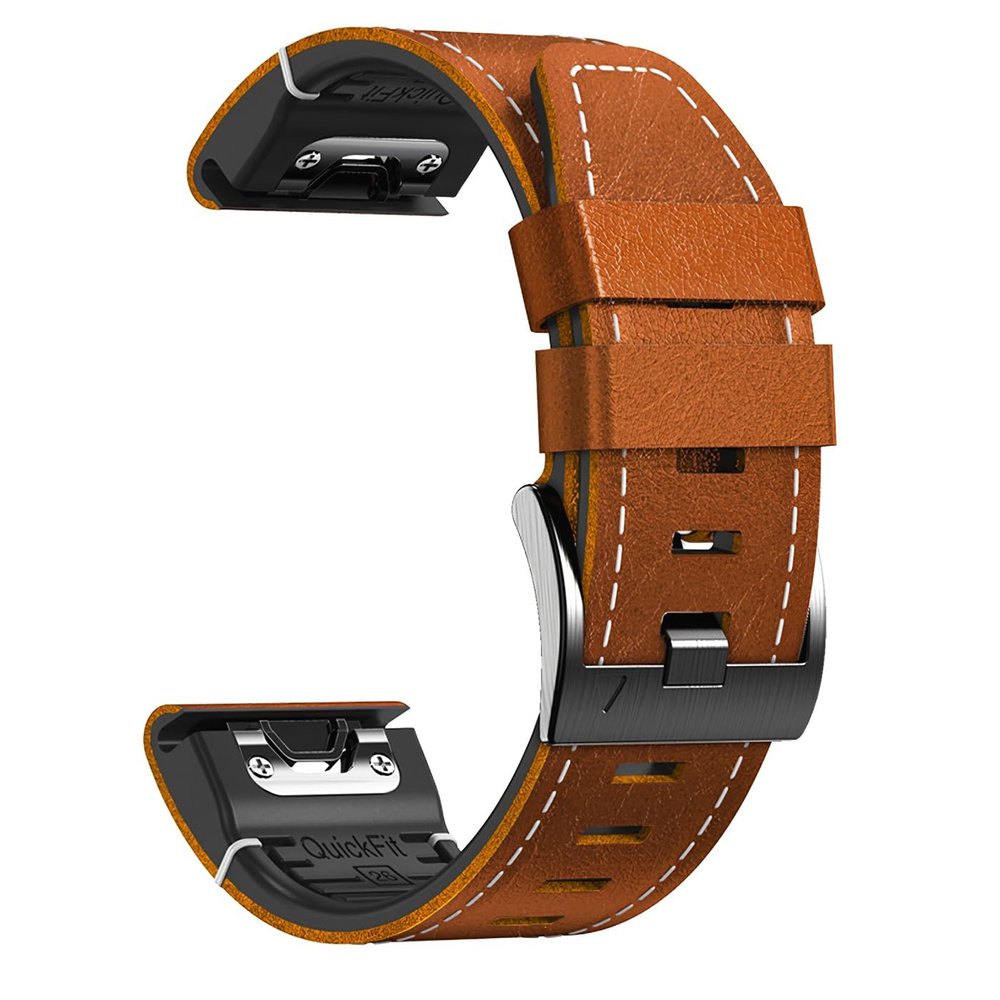 Leather Band for Garmin Fenix 7, 22 mm